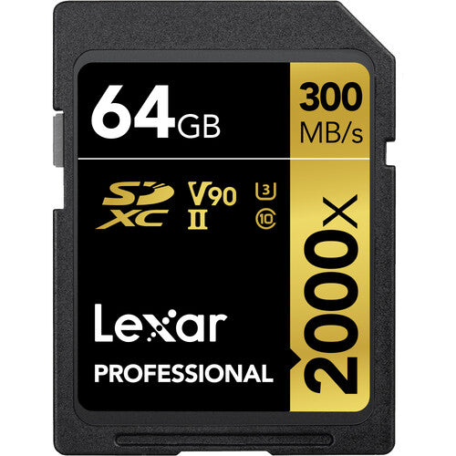 LEXAR SDXC UHS-II PRO 64GB 300MB/S MEMORY CARD Camera tek