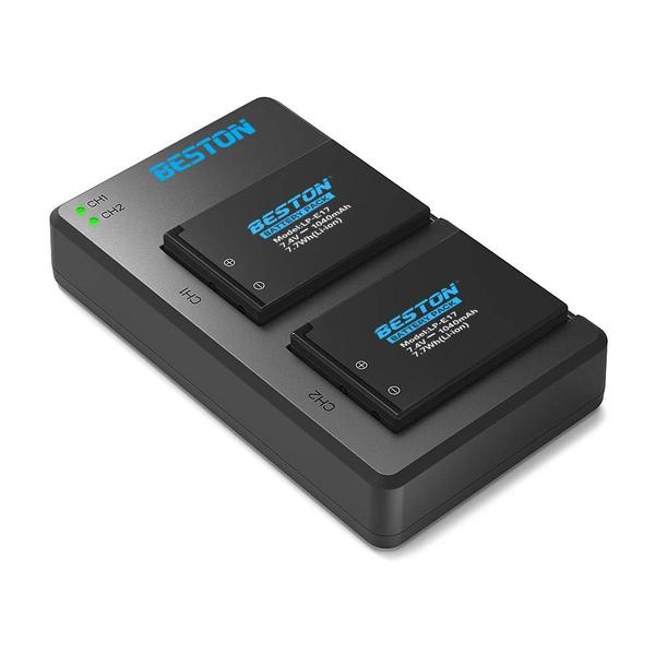 Beston Dual Battery Charger for Canon LP-E17 (Charger + 2 Batteries ) Camera tek