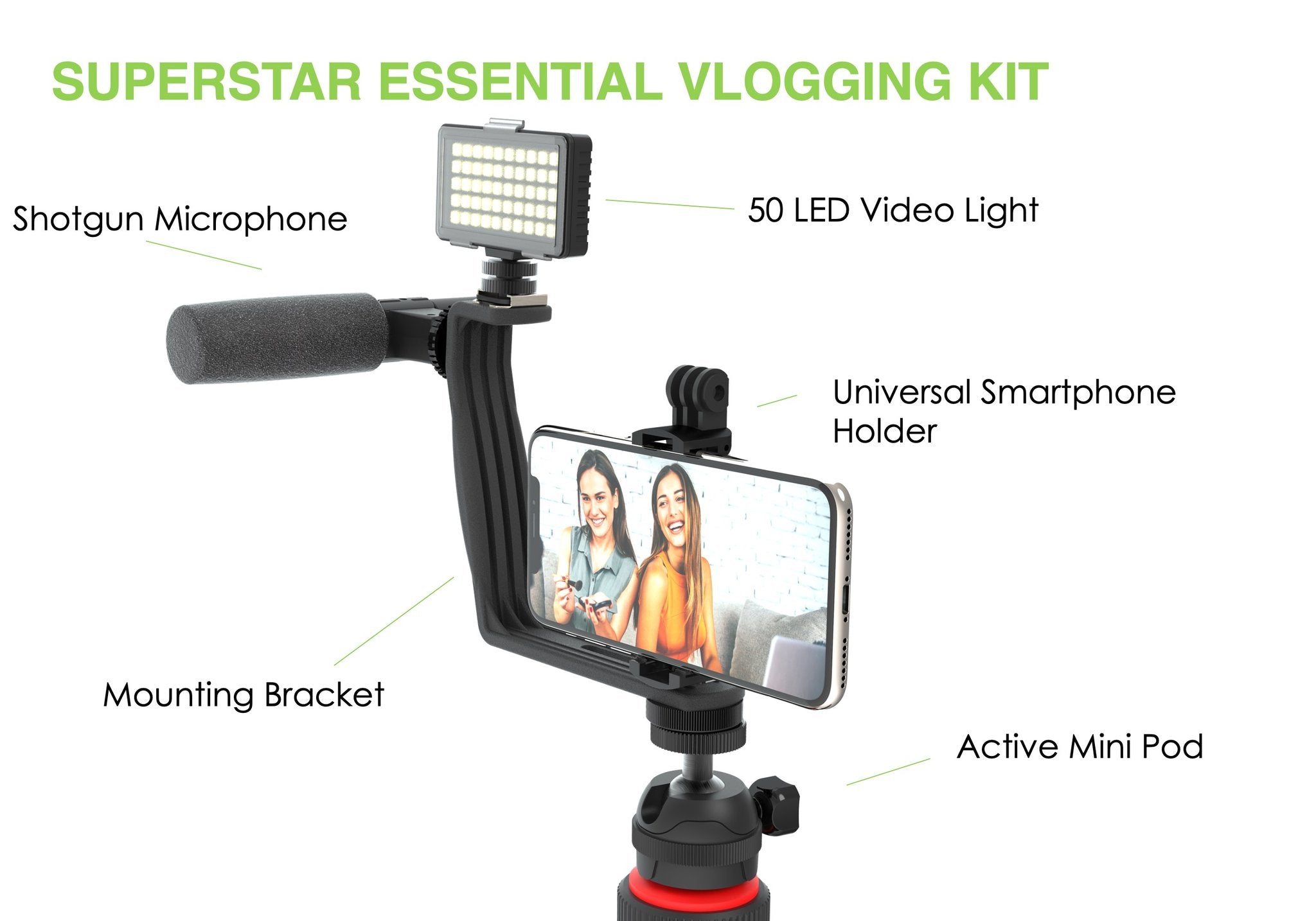 Beston Super Star Essential Vlogging Kit Camera tek