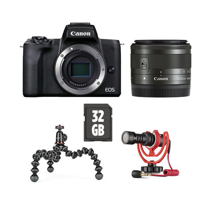 Canon EOS M50 Mark II Vlogger Kit Camera tek