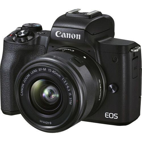 Canon EOS M50 Mark II Mirrorless Digital Camera with 15-45mm f/3.5-6.3 IS STM Lens (Black) Camera tek