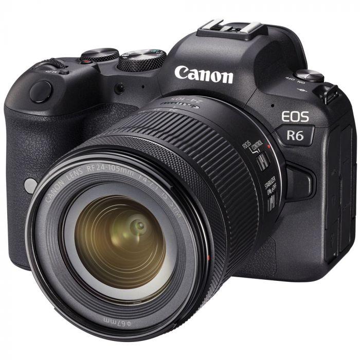 Canon EOS R6 Mirrorless Camera with RF 24-105mm f/4-7.1 IS STM Lens + Free Lowepro 150 Backpack + Free LP-E6NH Battery Camera tek