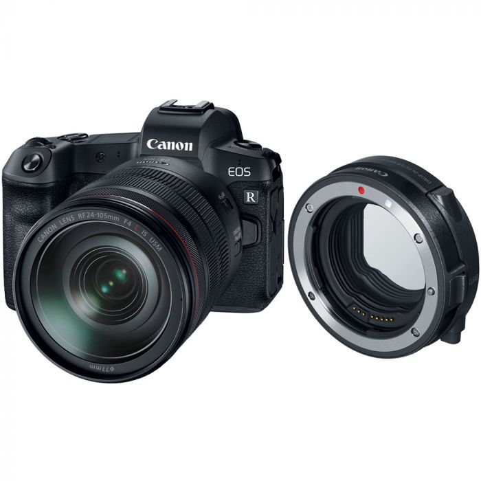 Rental Canon EOS R Full Frame Mirrorless Camera with 24-105mm Lens & RF Adaptor Rental - R850 P/Day Camera tek