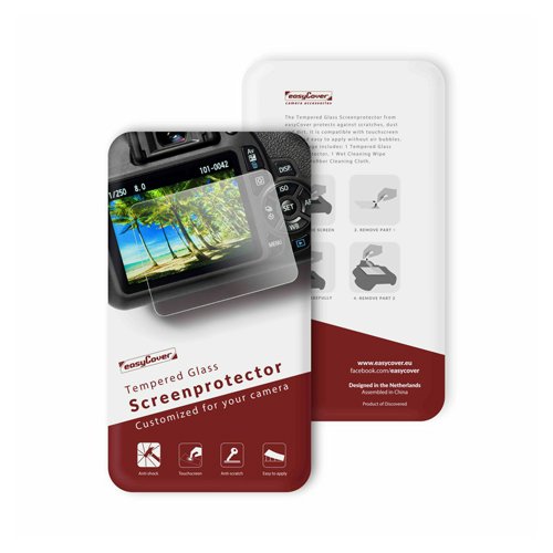 Easycover Tempered Glass screen protector for EOS 90D, 80D, 70D, 77D, 6D2 Camera tek