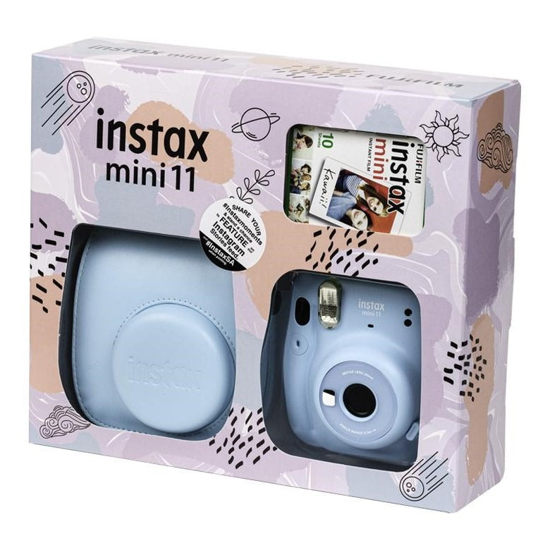 FUJIFILM INSTAX MINI 11 Instant Film Camera Kit Blue Camera tek