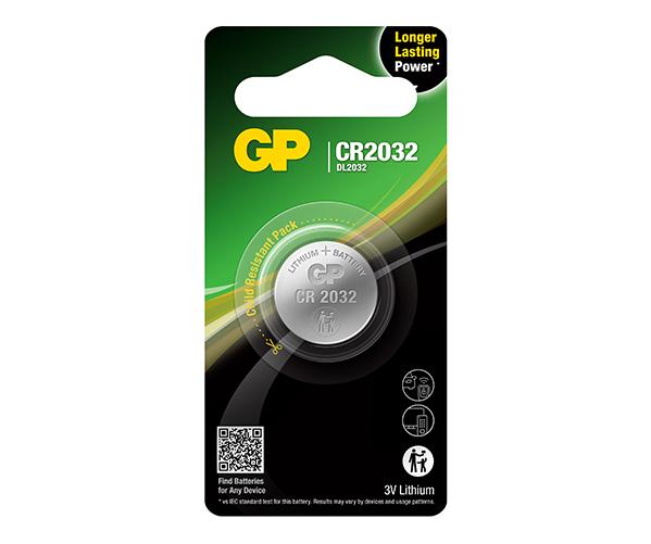 GP Lithium Coin Battery CR2032 Camera tek