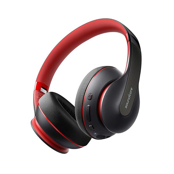 Anker Soundcore Life Q10 Wireless Over-Ear Headphones With Mic - Black/Red Camera tek
