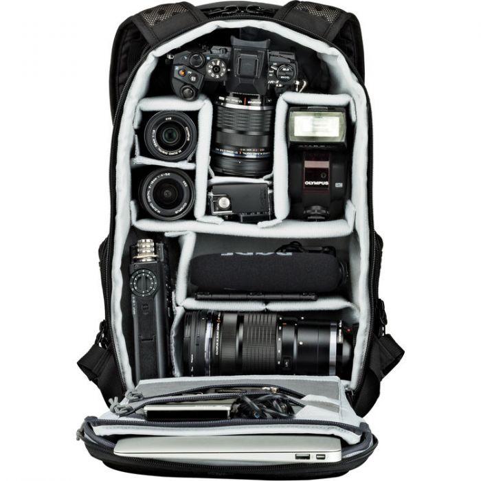 Lowepro ProTactic BP 250 AW Mirrorless Camera and Laptop Backpack (Black) Camera tek