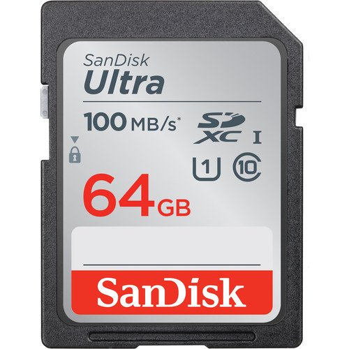 SanDisk Ultra 64GB SDXC UHS-I Memory Card (100MB/s) Camera tek