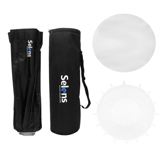 Selens 65cm Black-Silver Deep Parabolic Umbrella Softbox Camera tek
