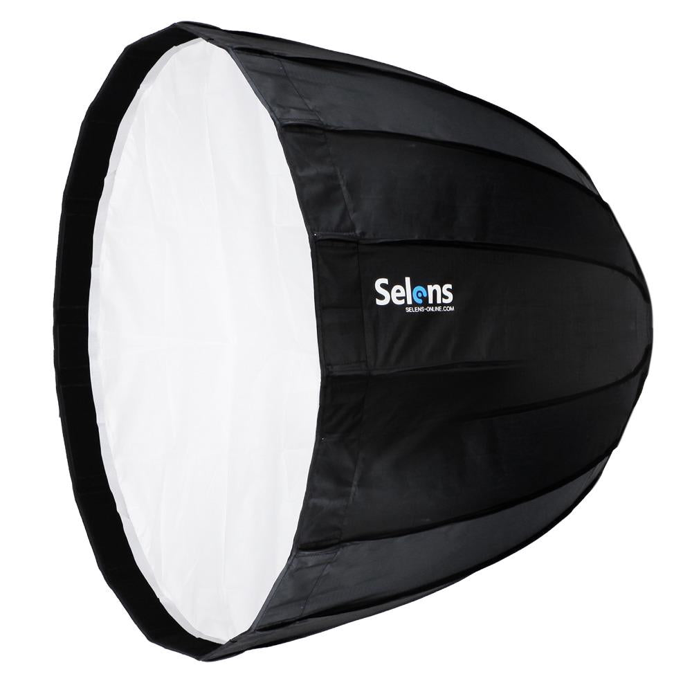 Selens 85cm Black-Silver Deep Parabolic Umbrella Softbox Camera tek