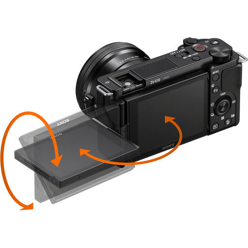 Sony ZV-E10 Mirrorless Camera with 16-50mm Lens (Black) Camera tek