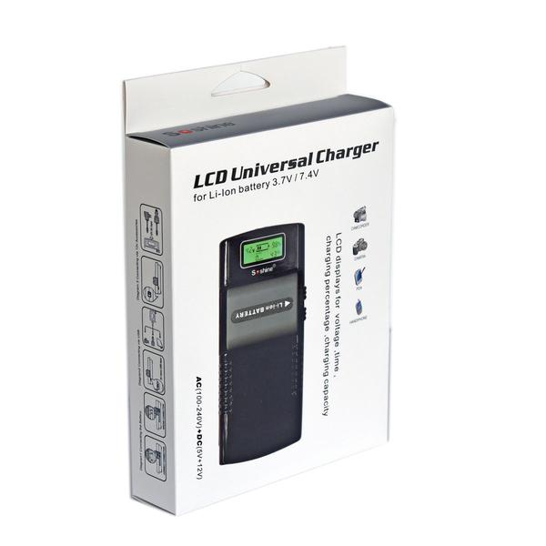 Soshine LCD Universal battery charger Camera tek
