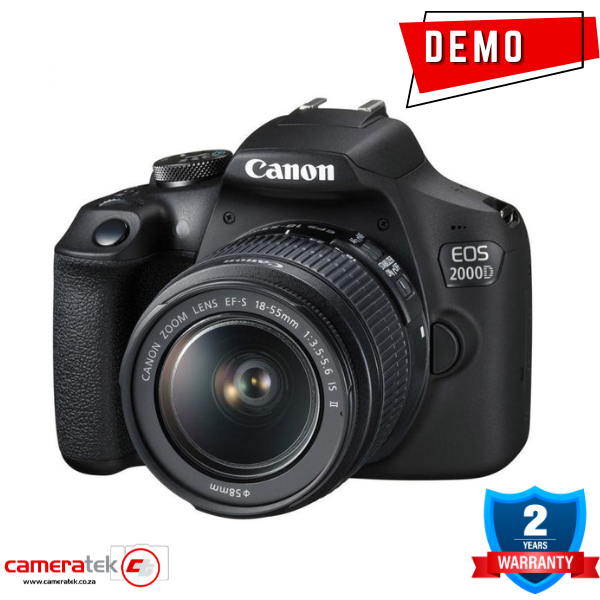 CANON EOS 2000D DSLR Camera Starter Kit + 18-55mm f3.5-5.6 IS II Lens + Camera bag + SD Card - Demo Camera tek