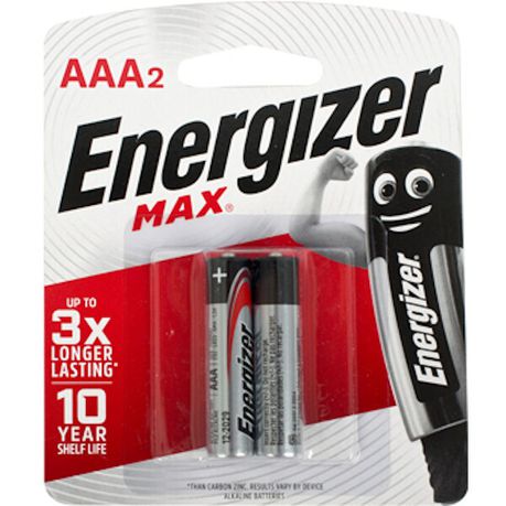 Energizer Max Plus AAA Alkaline 2 Pack Camera tek