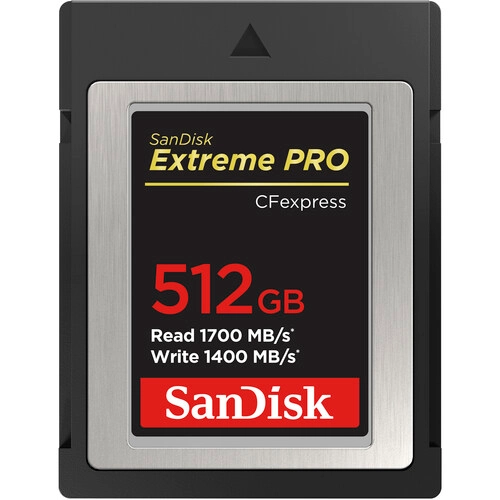SanDisk Extreme Pro CFexpress 512GB (1700MB/S) Type B Card Camera tek