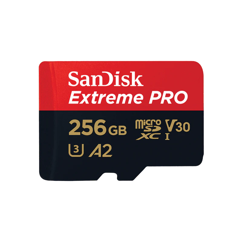 SanDisk 256 GB Extreme Pro 200MB/s microSDXC UHS-I Memory Card with Adapter Camera tek