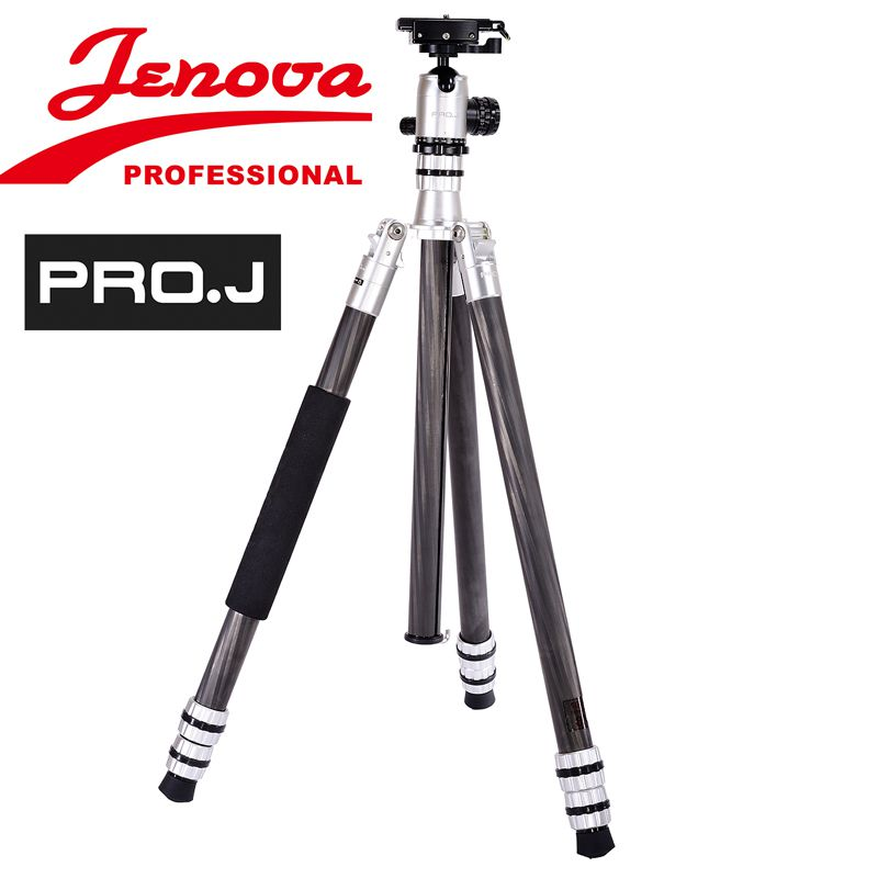 Jenova Pro.J professional Carbon Fiber Tripod - Silver Camera tek