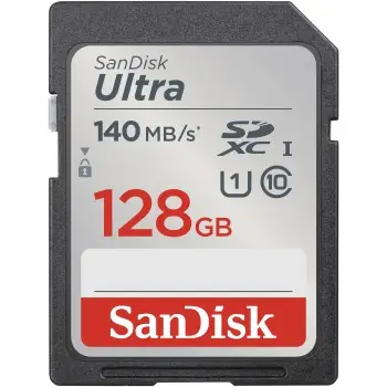 SANDISK ULTRA SDXC 128GB 140MB/S MEMORY CARD, CLASS 10 Camera tek