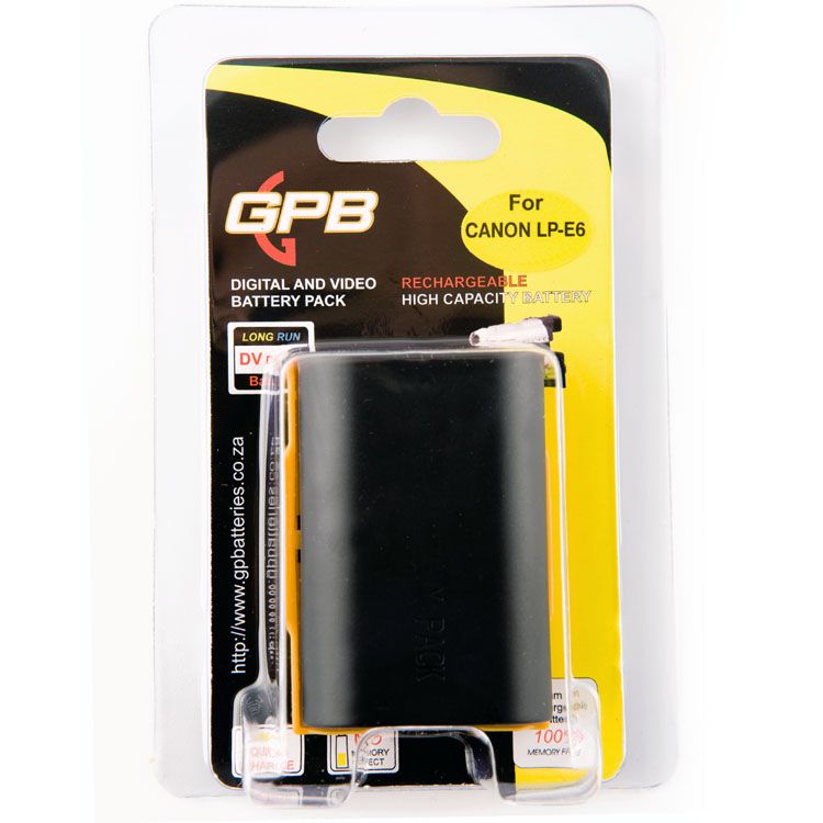 GPB Battery for Canon LP-E6 and LP-E6N Camera tek