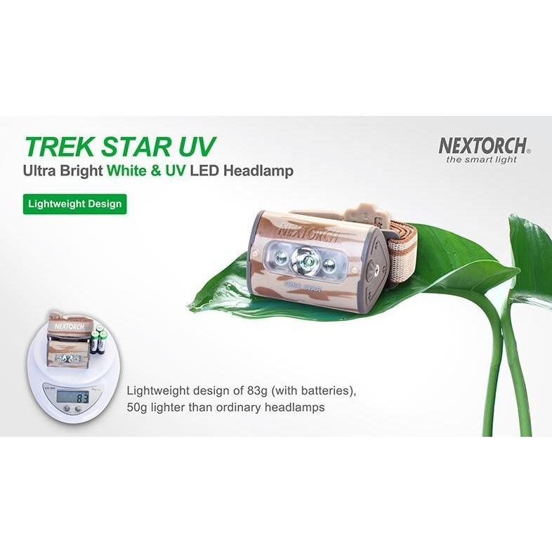 Nextorch Trek Star UV Headlamp Camera tek
