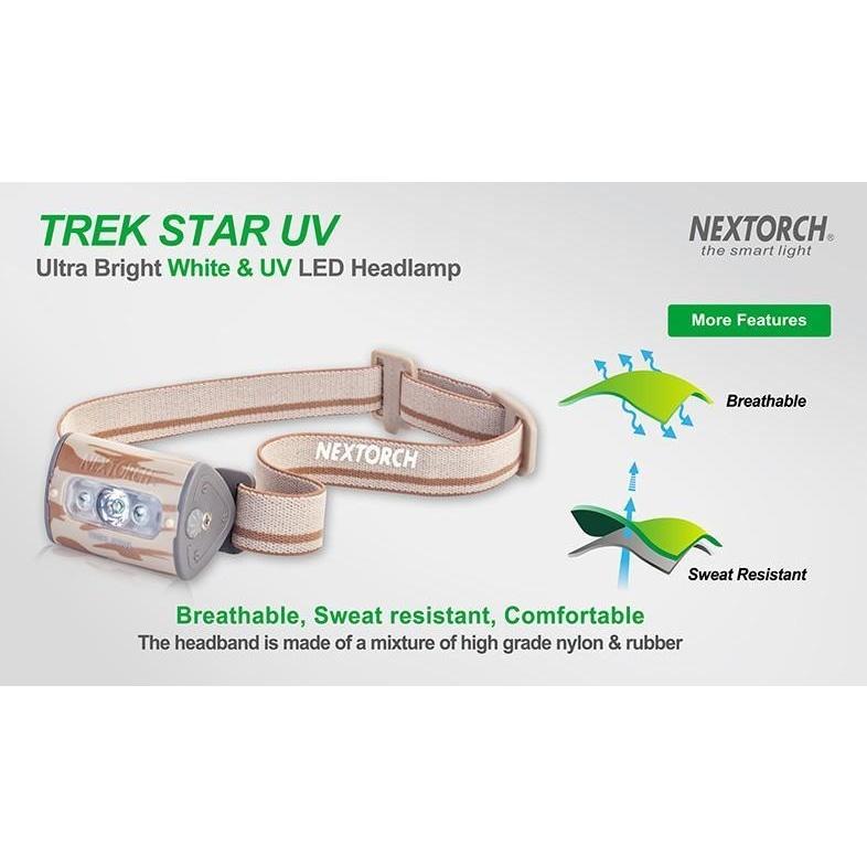 Nextorch Trek Star UV Headlamp Camera tek