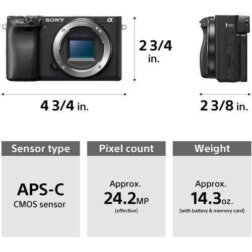 Sony Alpha a6400 Mirrorless Digital Camera + E 18-135mm F3.5-5.6 OSS Camera tek